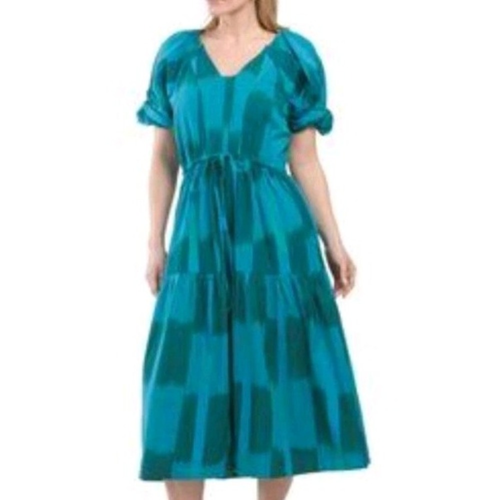 WKND St Barth Dress Small Tiered Midi Cottage Core Bohemian Peasant Boho New